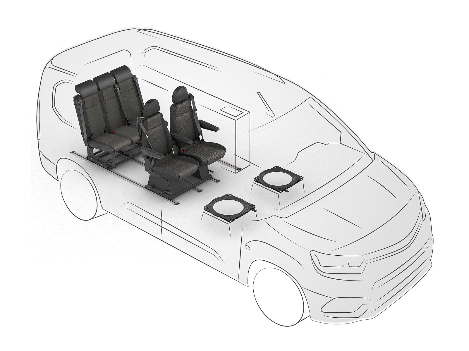 Schlafbank S3 schmal im Van