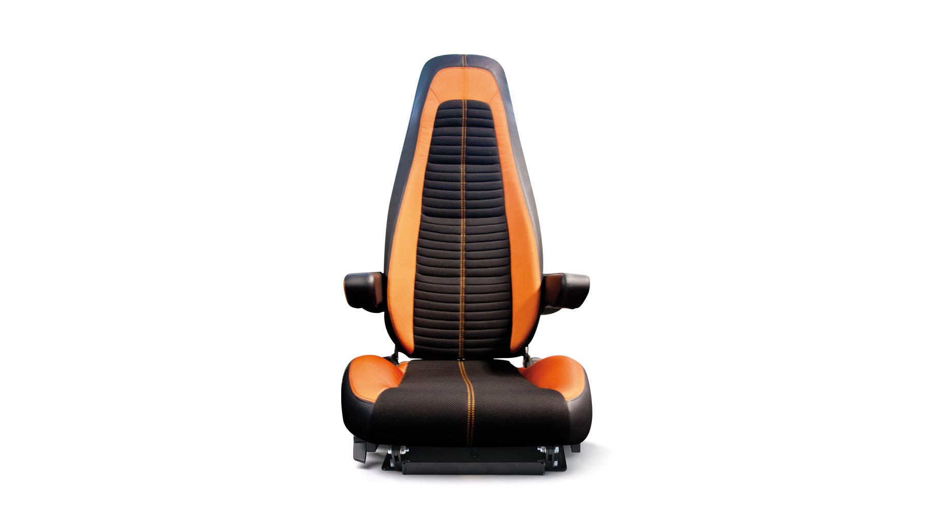 Autositz Milan Deluxe schwarz-orange - Frontalansicht