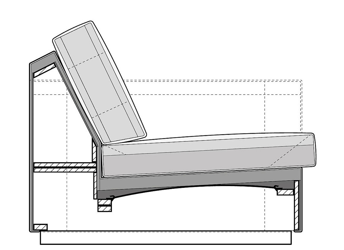Schnittansicht Sofa Magellan